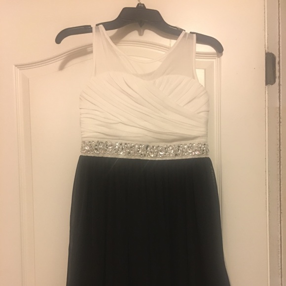 girls dress white top black bottom